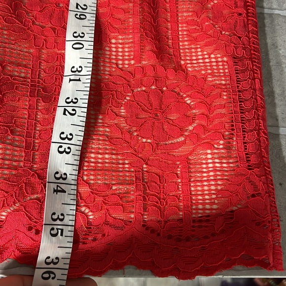 Lulus Avianna Red & Nude Lace Bodycon mini Dress, Size XS Cocktail sleeveless - Picture 16 of 16